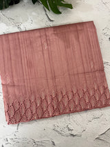 Semi tussar saree with cutwork MSHK566 DustyPeach