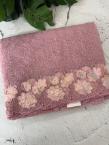 Soft Organza saree with thread work and tissue applique borders - MCW605 PastelOnionPink