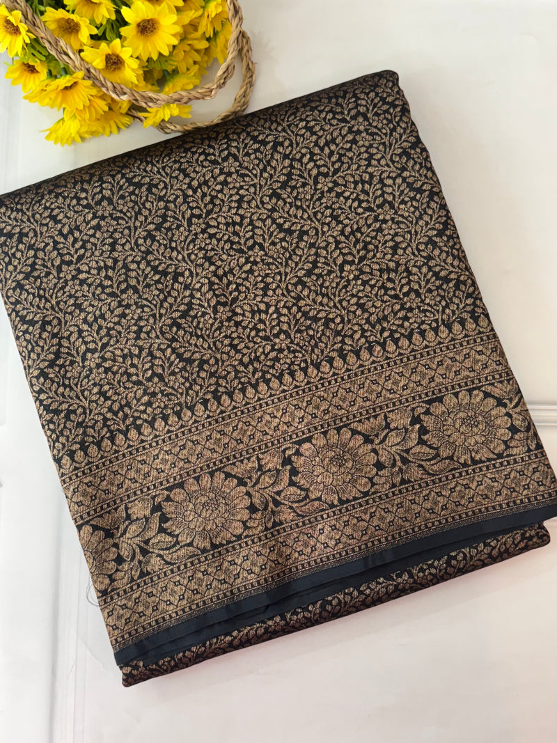 Banarasi semi katan saree MS4901 - Black