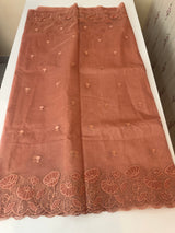 Viscose Organza saree with applique work-MSH103 DuskyPeach