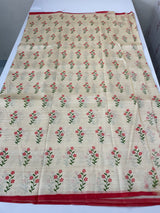 Printed Art silk saree with blouse MAS6966