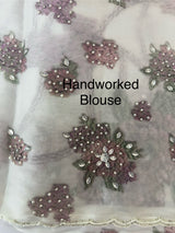 Handworked chiffon Organza saree MCS4534