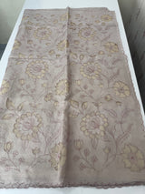 Soft Pashmina saree with organza Applique work MSH253