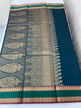 Kanchi Silk cotton saree with zari weaving - MSK897
