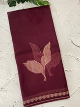 Blended Banarasi silk organza saree with zari weaving MSSA499 Wine