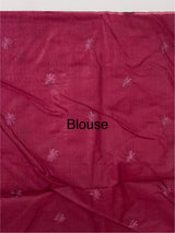 Organza saree with embroidery borders MOS4765 MaroonWine