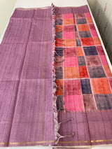 Semi soft Matka silk saree with borders MSS599