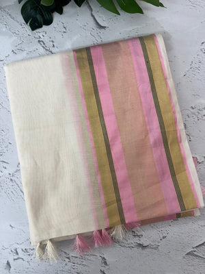 Onam special Semi chanderi silk saree with blouse- MSF567 (5)