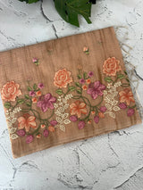 Soft Tissue kota embroidery saree MSK4660 DustyPeach