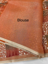 Tissue Silk embriodery saree MS49892
