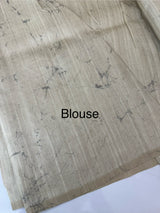 Blended Tussar embroidery and digital printed saree MSTS545