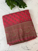 Semi banarasi Khaddi Georgette saree - MS1499 BrightPeach