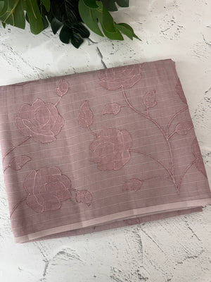 NetKota Applique work saree  MSH198 - DuskyMauve