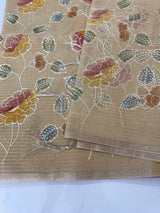 Tissue silk saree MS8190- DuskyYellow