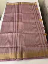 Semi chanderi saree with buttas MSF784 PastelOnion