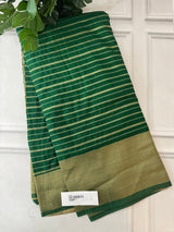 Semi banarasi Georgette saree - SYACNNR BottleGreen