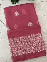 Soft kota checks saree with embroidery - MS7676