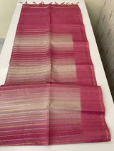 Multi color Semi soft silk saree with borders MSS590