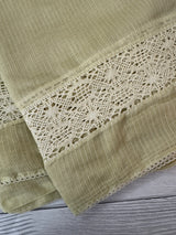 Kota saree with crochet work and lace border MCJ879 PastelLime