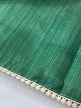 Tissue linen saree with applique work MLS5478