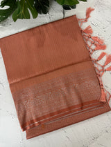 Premium Brocade Soft Silk Saree MS6788 - Peach