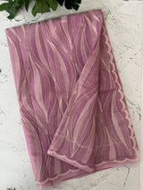 Semi organza saree with thread work - MSH910 Lavender