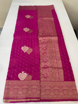 Semi banarasi Georgette saree - MSB411 DarkPink