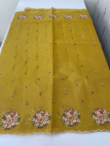 Kota checks saree with embroidery MS7645