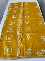 Semi soft silk saree with batik prints MSB555