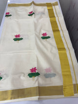 Kerala cotton saree - ‘’Thamara”