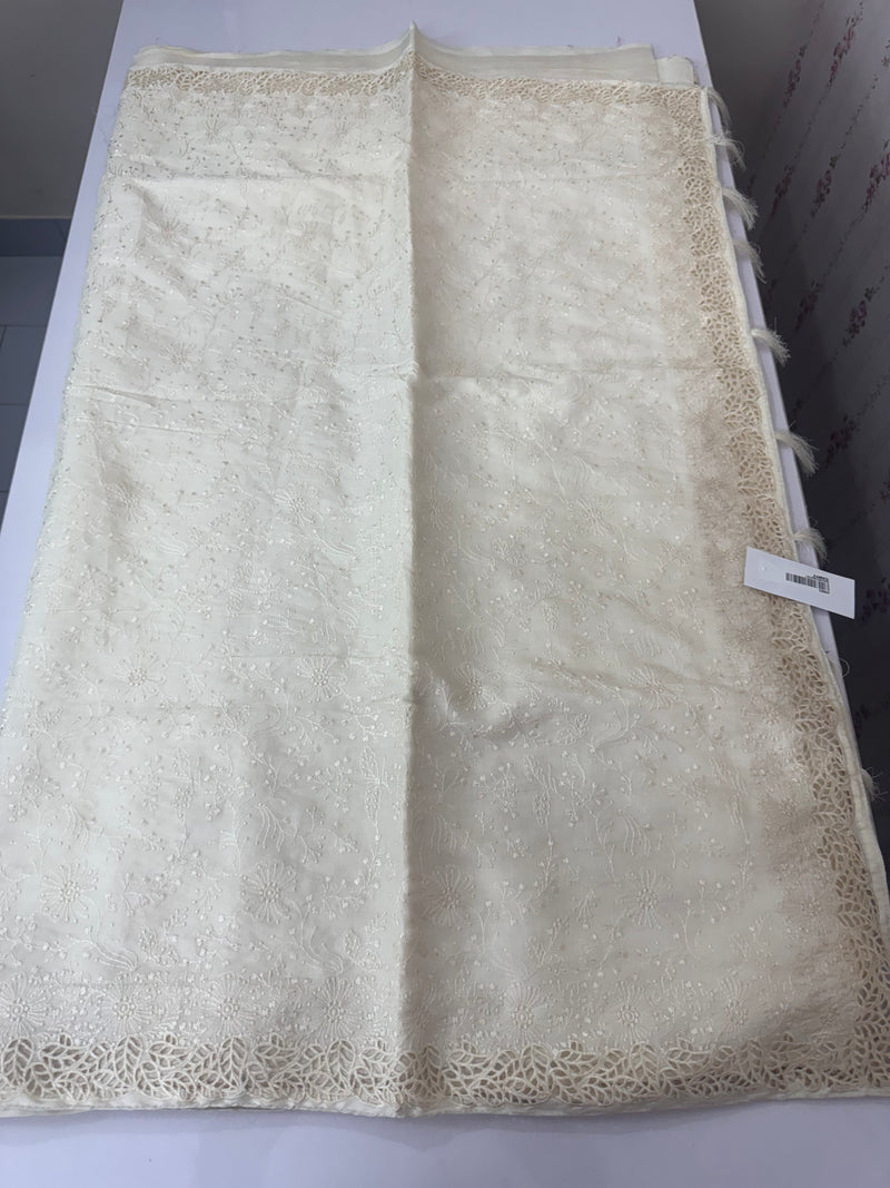 Cutwork Blended satin-tussar saree MTS9078