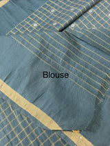 Bhagalpuri Semi tussar saree MS896 - GreyishBlue