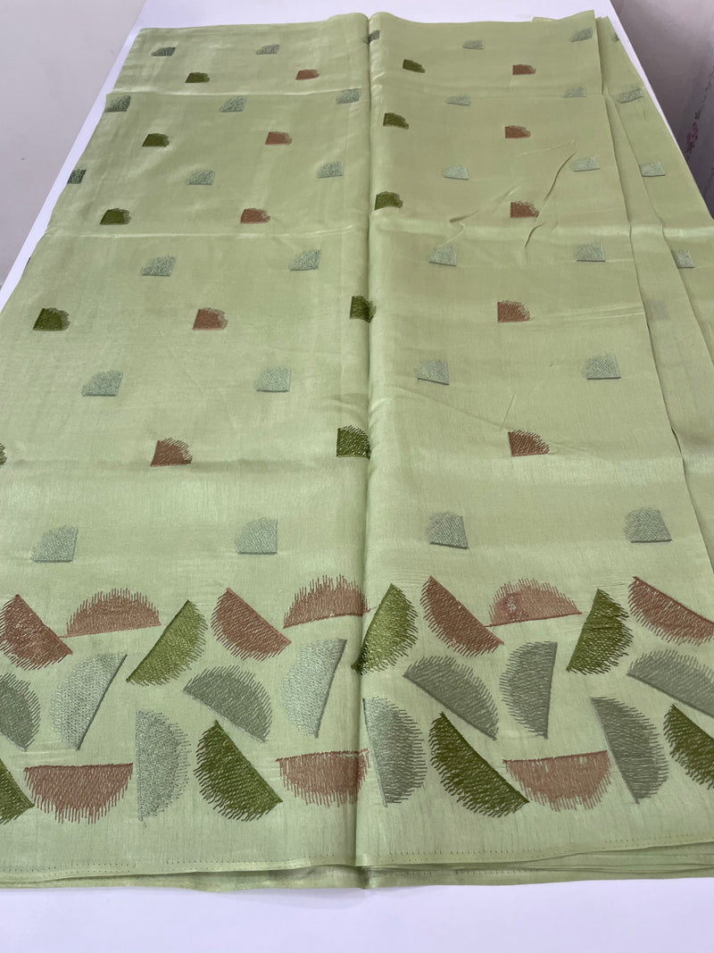 Semi silk saree MS67449- DuskyGreen