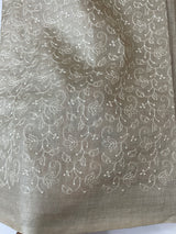 Pure desi tussar silk saree with embroidery - MTSS659(1) Chiku