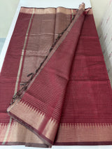 Semi silk sarees with temple border  MTS890