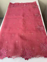 Crush Organza saree MSK5463- PeachPink