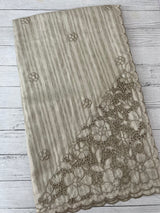 Semi silk saree with cutwork on pallu MSR908- Dusky GreenishGrey