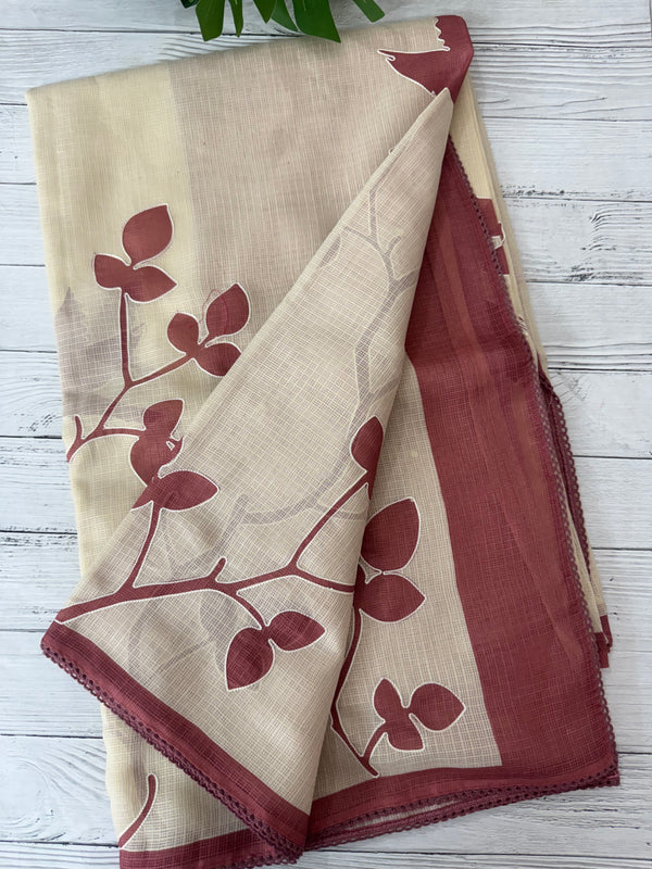 Pure soft kota silk saree with digital prints  MS19065