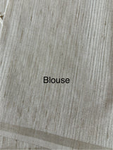 Blended soft tussar saree with embriodery - MS8186 Cream