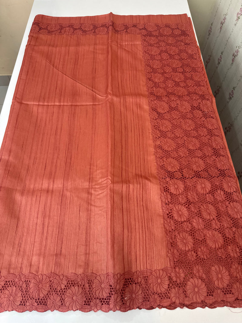 Cutwork Semi tussar saree MTSS845