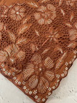 Cutwork Semi tussar saree MTSS680 DustyOrange
