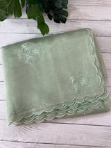 Tissue Organza saree with embroidery - MSH5509 DuskyGreen