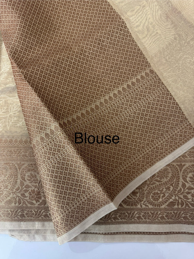 Embroidered Designer Tissue silk saree MS8933