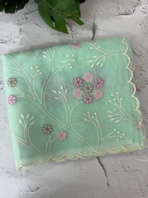 Viscose organza saree with thread work - MSH274