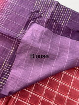 Semi Organza saree with checks - MSD634 (12)