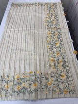 Mul chanderi saree with embriodery & zari lines MSH275