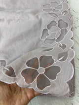 Mul chanderi saree with applique borders MSH111- DuskyLavender