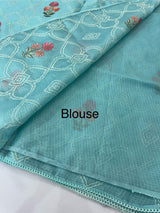 Silky kota embroidery saree MSK4332