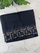 Organza saree with embroidery borders - MSH907