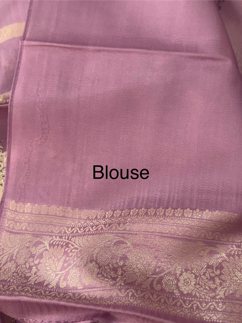 Crepe tissue silk saree with blouse MA32321
